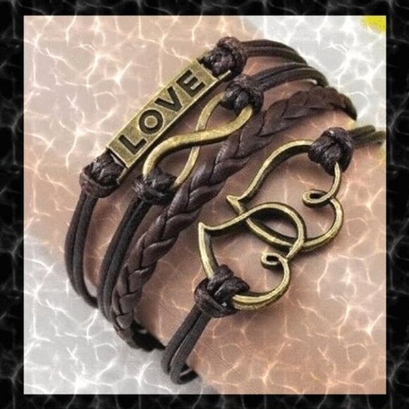 Infinity Leather Charm Bracelet - Picture 4 of 4